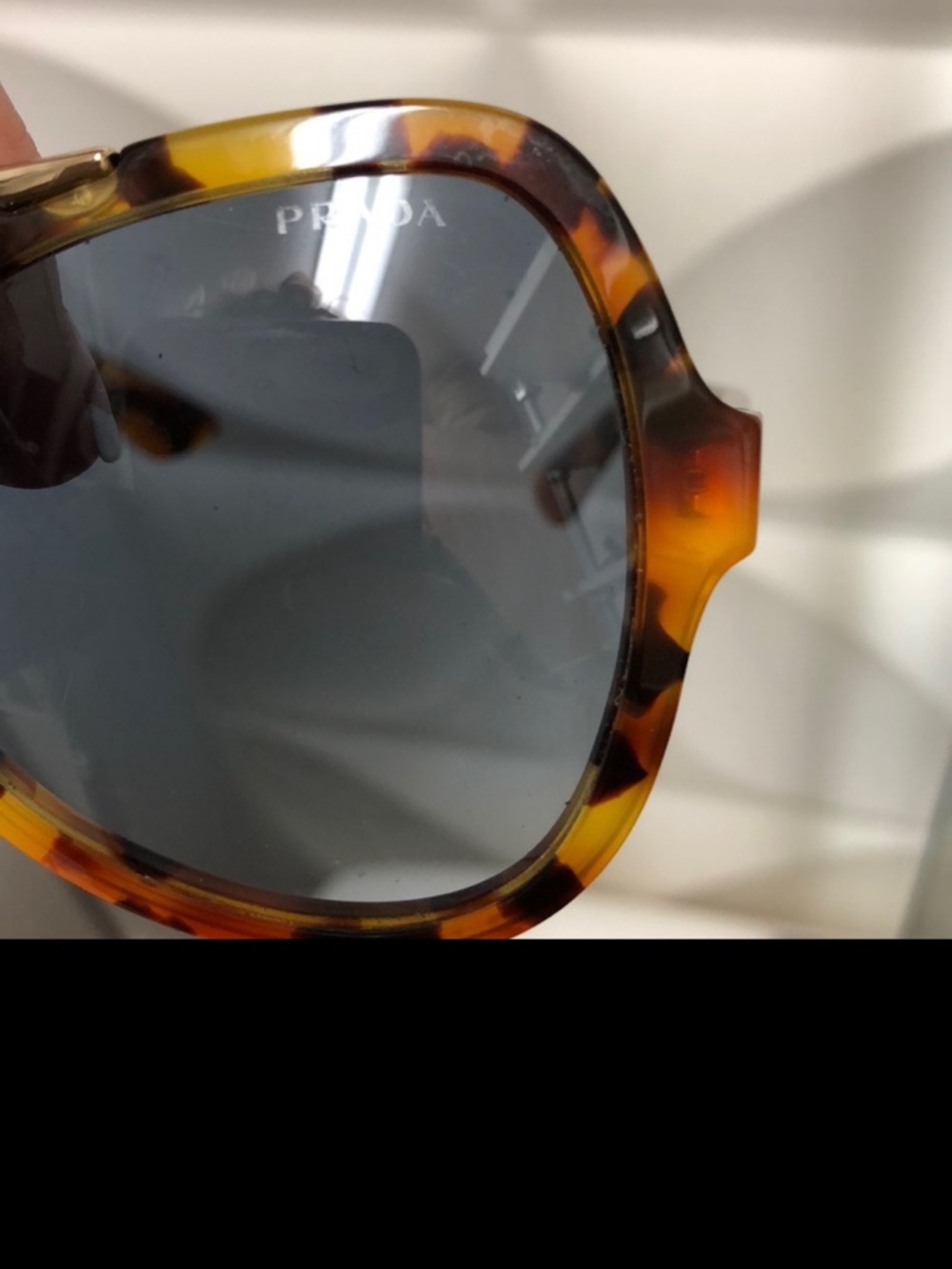 Prada Tortoiseshell Frame Sunglasses with Blue Lenses - Picture 6 of 10